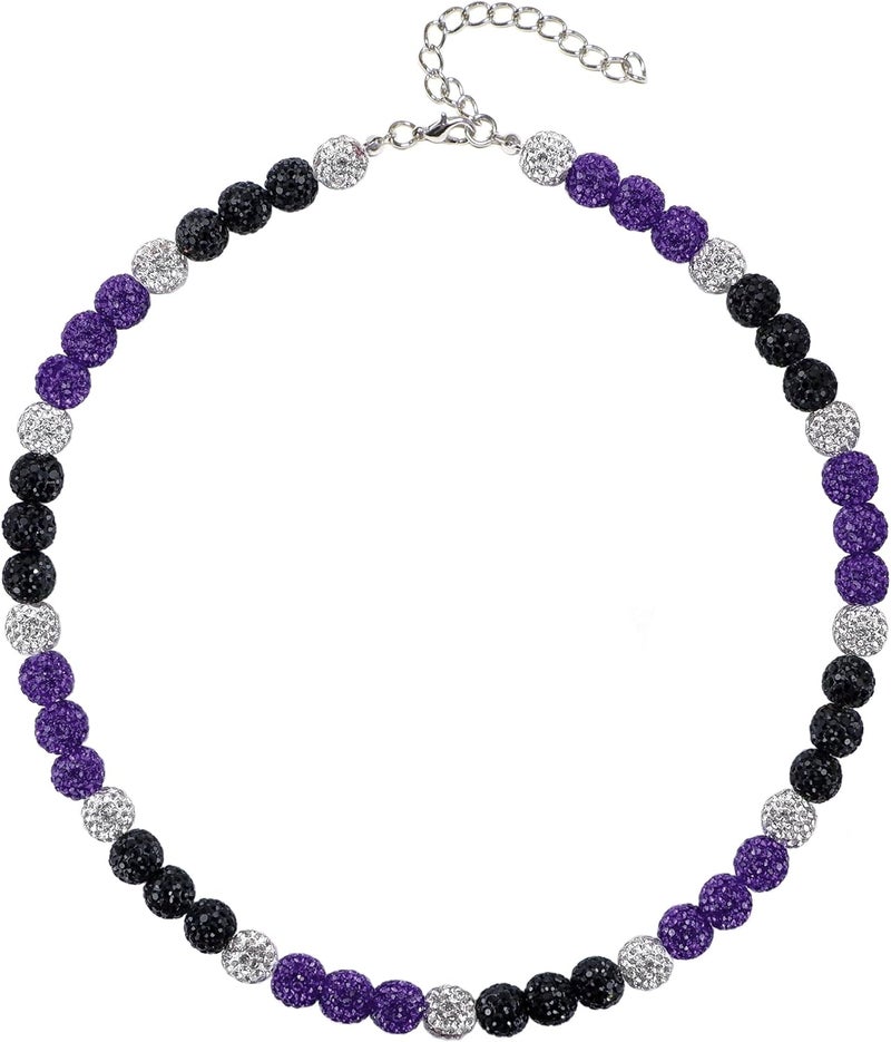 SUPBOMM Baseball Ice Necklace, Bling Beaded Necklaces, Drip Chain, League Team Colors Gifts for Men - Image 1